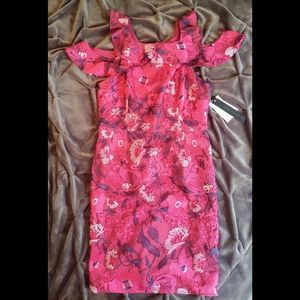 Halston cold shoulder dress